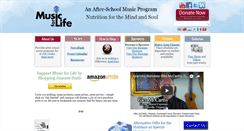 Desktop Screenshot of musicforlife.org